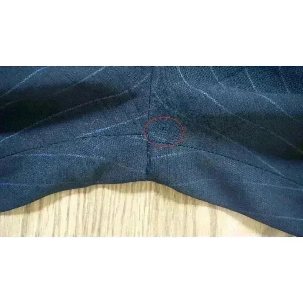 John Roberts Women's Blue Striped Pant Suit Pants Straight, Size 6 - Picture 4 of 12